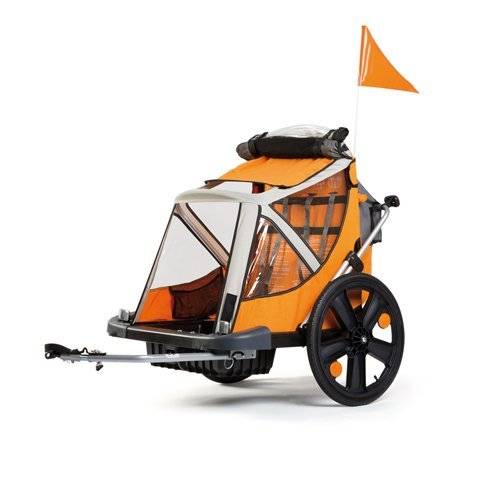 Прицеп BELLELLI для перевозки детей B-TRAVEL, оранжевый, 01TRLTS0011, изображение  - НаВелосипеде.рф