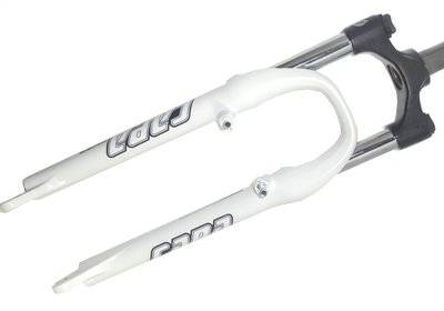 Вилка велосипедная RST Capa Т, 24 х 28,6, пружинно-эластомерная, V+D, белая, 6-418, изображение  - НаВелосипеде.рф