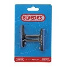 Велосипедные вкладыши для ободных шоссейных колодок ELVEDES, 55 мм (для 6811), черный, (1 пара), 6810-CARD