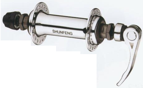 Велосипедная втулка SHUNFENG, передняя, 36H, серебристая, SF-HB11F, изображение  - НаВелосипеде.рф