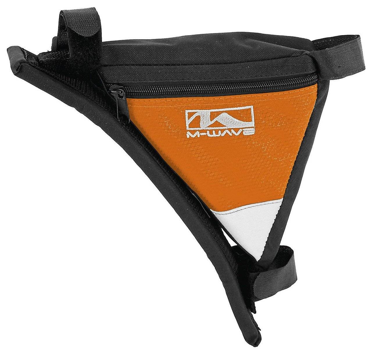 Подсумок велосипедный M-WAVE подрамный треугольный плечевой упор (100) черно-оранжевый, 5-122547