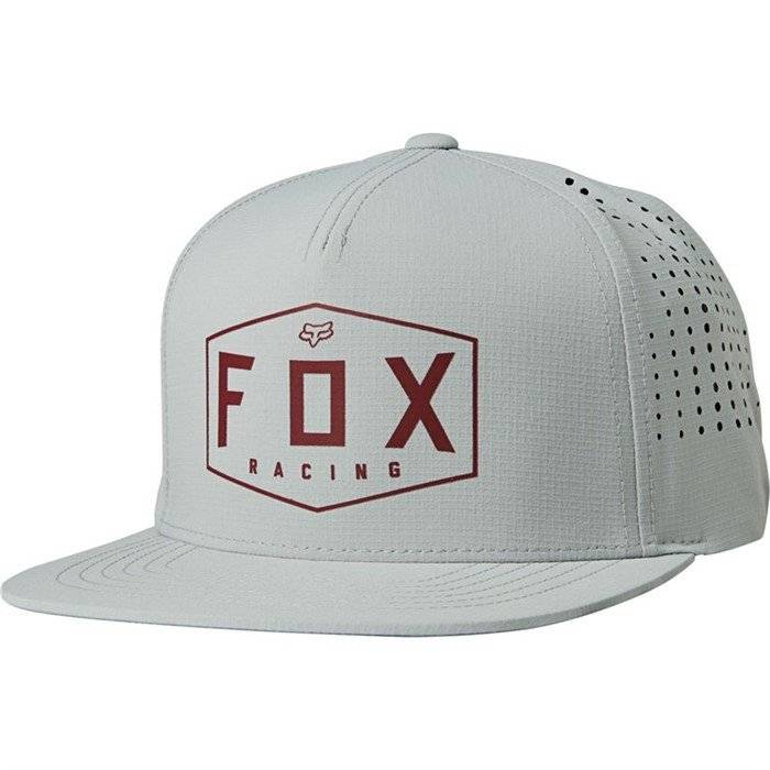 Бейсболка велосипедная FOX Crest Snapback Hat, Grey/Red, Вариант УТ-00229531: Размер: One size, изображение  - НаВелосипеде.рф