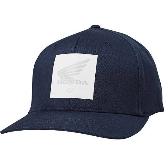 Бейсболка велосипедная FOX Honda Flexfit Hat Midnight, Вариант УТ-00229540: Размер: L/XL, изображение  - НаВелосипеде.рф