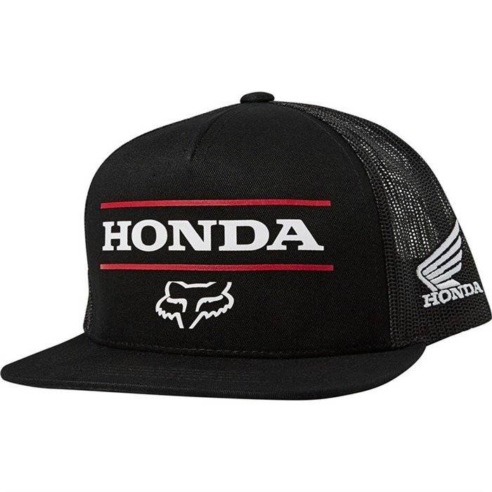 Бейсболка велосипедная FOX Honda Snapback Hat, Black, 26048-001-OS, Вариант УТ-00229542: Размер: One size, изображение  - НаВелосипеде.рф