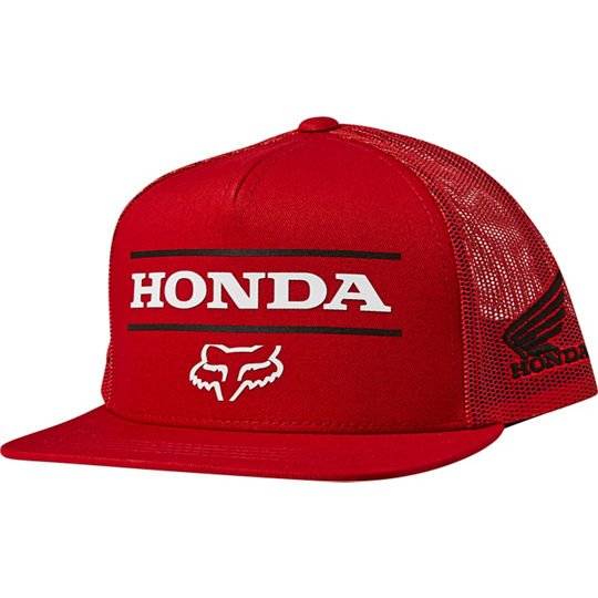 Бейсболка велосипедная FOX Honda Snapback Hat, Chili, Вариант УТ-00229543: Размер: One size, изображение  - НаВелосипеде.рф