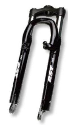 Вилка велосипедная RST Omni 191 T, 26, пружинно-эластомерная, V+D, черная, 6-400 , изображение  - НаВелосипеде.рф