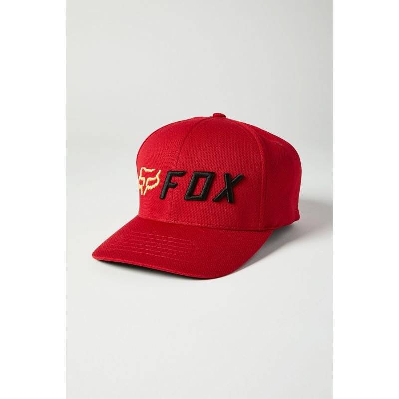 Бейсболка велосипедная Fox Apex Flexfit Hat, RED/BLACK, 2021, 26044-055, Вариант УТ-00252449: Размер: S/M, изображение  - НаВелосипеде.рф