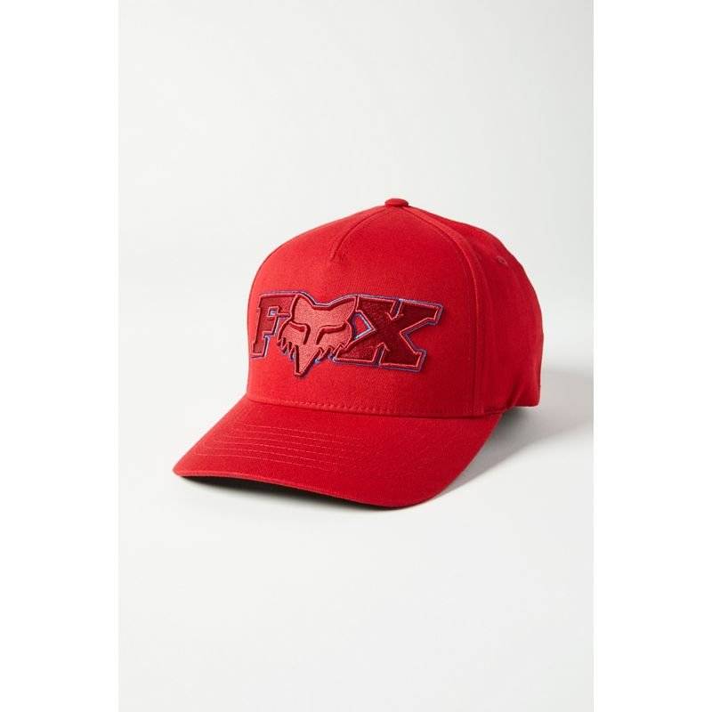 Бейсболка велосипедная Fox Ellipsoid Flexfit Hat, Red, 2021, Вариант УТ-00252470: Размер: L/XL, изображение  - НаВелосипеде.рф