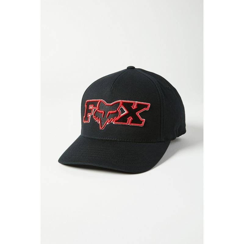 Бейсболка велосипедная Fox Ellipsoid Flexfit Hat, BLACK/RED, 2021, 24421-017-L/XL, Вариант УТ-00252471: Размер: L/XL, изображение  - НаВелосипеде.рф