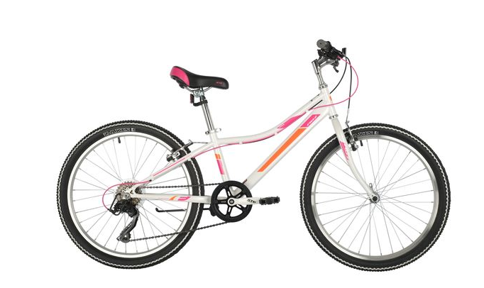 Подростковый велосипед FOXX JASMINE 24" 2021, Вариант УТ-00287149: Рама: 12" (Рост: 125-150 см), Цвет: белый, изображение  - НаВелосипеде.рф