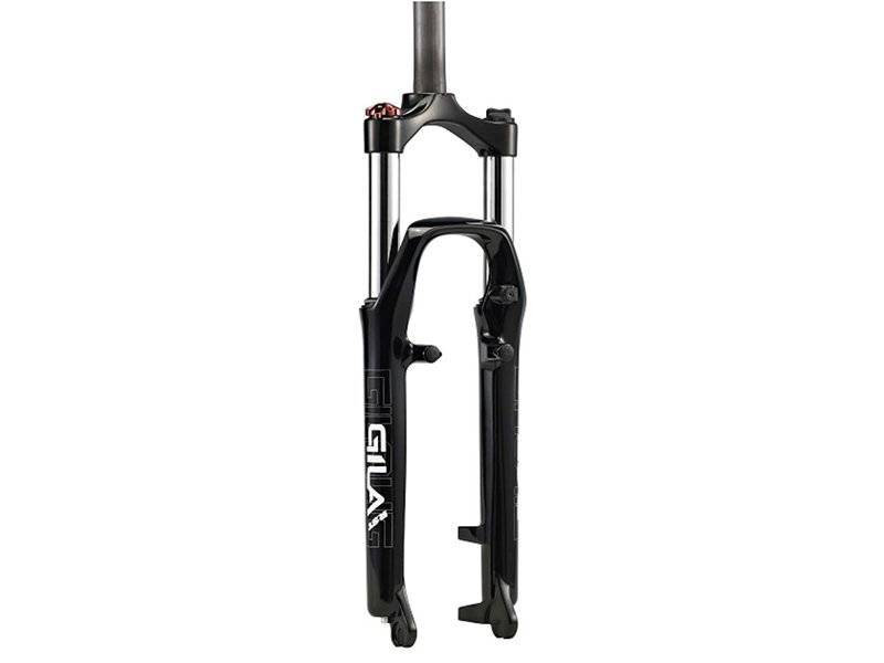 Вилка велосипедная RST Gila TNL, 26 х 28,6, пружинно-эластомерная, V+D, черная, 5-395519, изображение  - НаВелосипеде.рф
