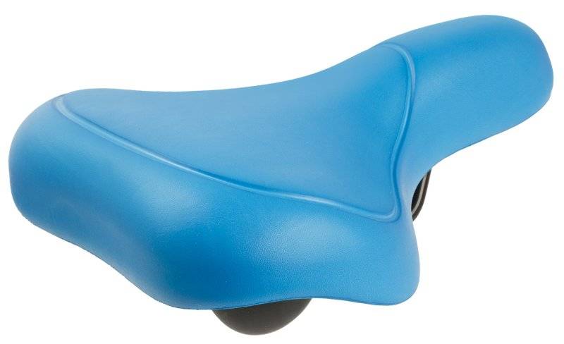 Седло велосипедное M-WAVE EVA CITY, комфорт, 262х156 мм, специальный наполнитель, синее, 5-251064
