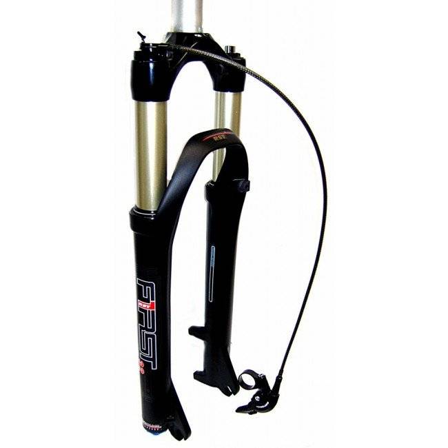 Вилка велосипедная RST F1RST, 27,5"х 1 1/8 х 1,5" , воздушная-маянная, 140 мм, D, 1-0235, изображение  - НаВелосипеде.рф