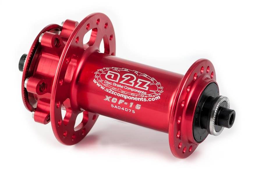 Велосипедная втулка A2Z XCF, передняя, под диск, 32H, красный, XCF-15-3, изображение  - НаВелосипеде.рф