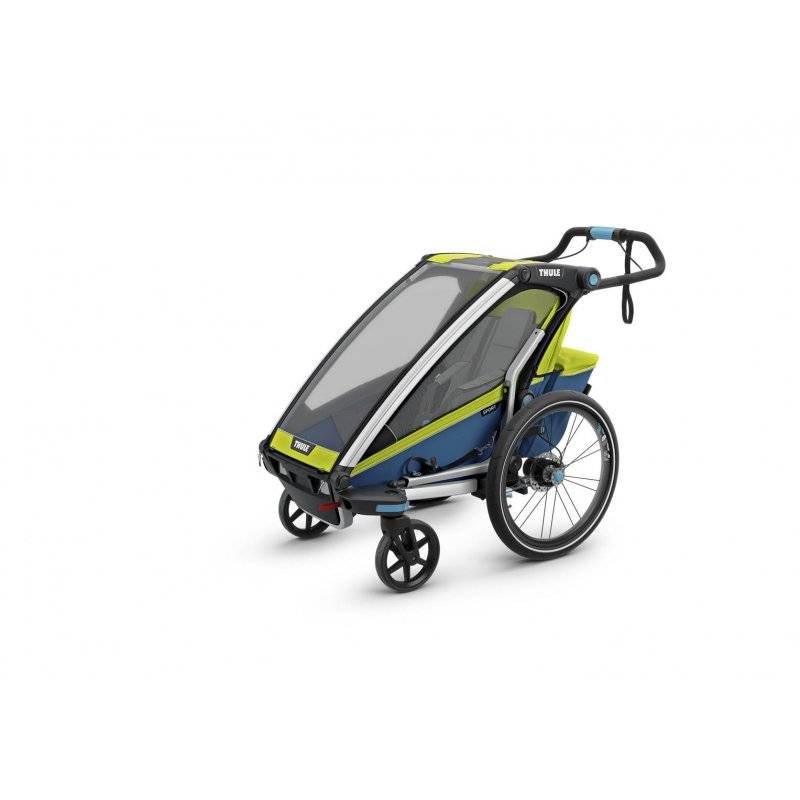 Детская мультиспортивная коляска Thule Chariot Sport1, салатовый, 10201002, изображение  - НаВелосипеде.рф