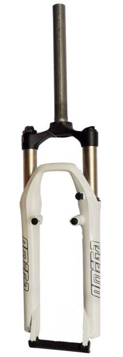 Вилка велосипедная RST Omega TNL, 26, пружинно-эластомерная, V+D, белая, 6-407, изображение  - НаВелосипеде.рф