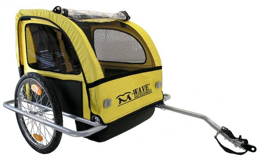 Велоприцеп M-WAVE для перевозки детей или грузов, алюминиевая рама и обод 20", 5-640091, изображение  - НаВелосипеде.рф
