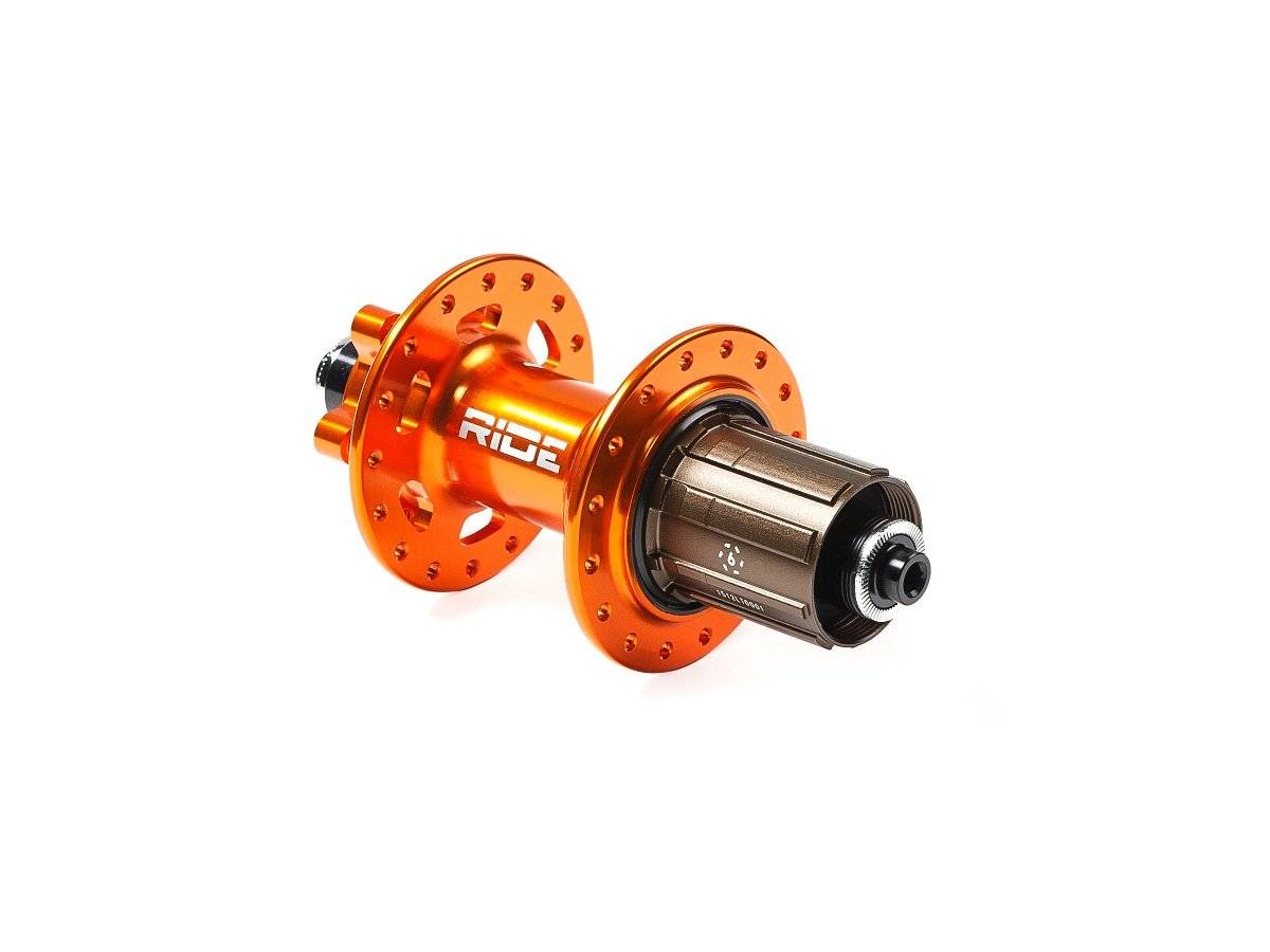 Велосипедная втулка RIDE Trail QR, задняя, под кассету, 32h, оранжевый, RRT32135OR, изображение  - НаВелосипеде.рф