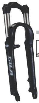 Вилка велосипедная RST Gila T8, 26 х 28,6, пружинно-эластомерная, V+D, черная, 5-395518 , изображение  - НаВелосипеде.рф