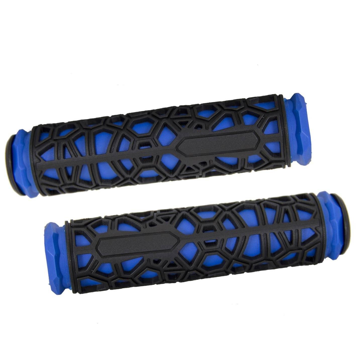 Грипсы HUALONG HL-G106, 22,2x130 мм, резина, чёрно-голубые, HL-G106