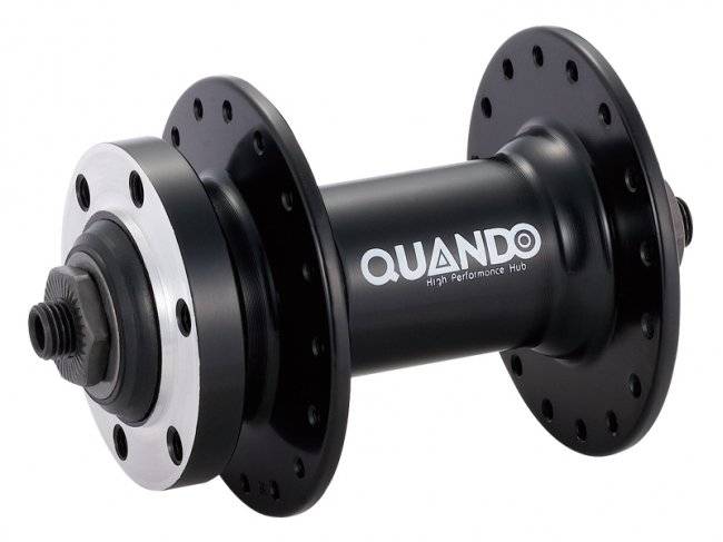 Велосипедная втулка QUANDO, передняя, 32 отверстия, с гайкой, чёрная, 6-160167, изображение  - НаВелосипеде.рф