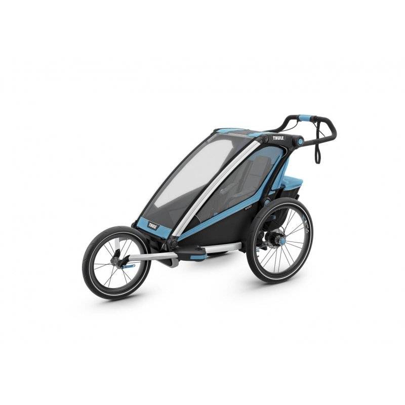 Детская мультиспортивная коляска Thule Chariot Sport1, голубой, 10201001, изображение  - НаВелосипеде.рф