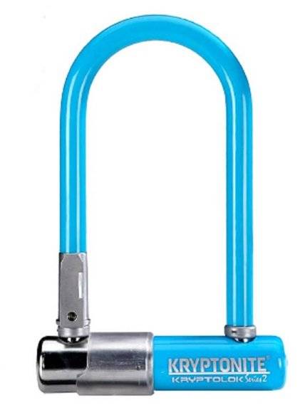 Велосипедный замок Kryptonite Kryptolok Mini-7 FlexFrame-U bracket, U-lock, на ключ, 82 х 170 мм, синий, б/р:UNI