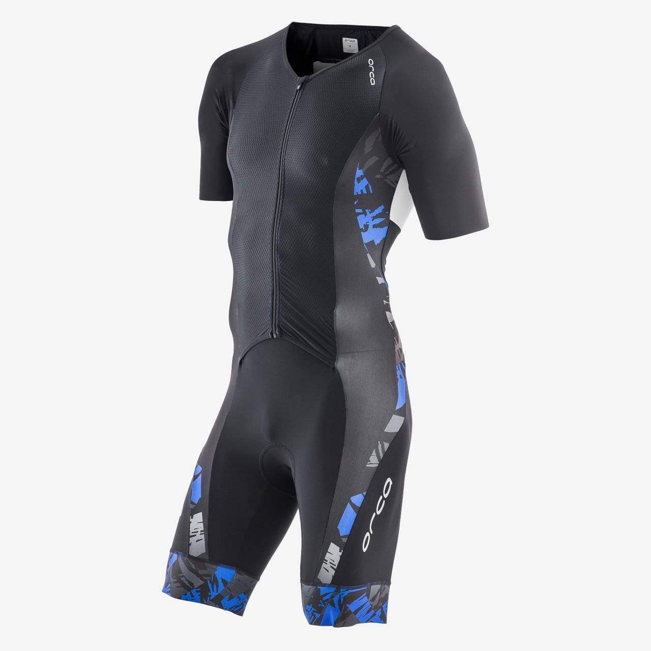 Комбинезон для триатлона Orca 226 Kompress Aero Short Sleeve Race Suit, черный/синий, 2018, Вариант УТ-00113938: Размер: S, изображение  - НаВелосипеде.рф