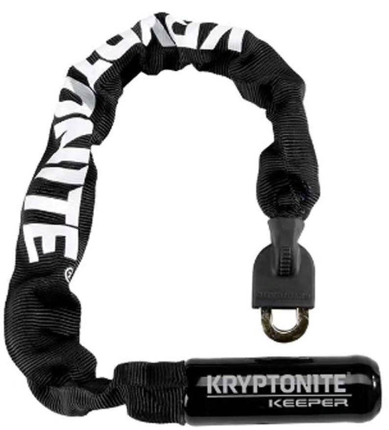 Велосипедный замок Kryptonite Chains Keeper 755 Mini Integrated цепь, на ключ, тканевая-оболочка, 7 x 550 мм, черный