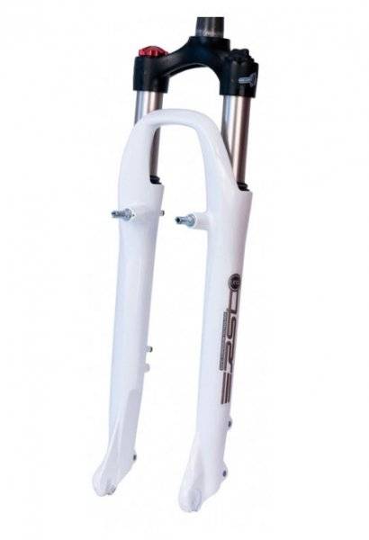 Вилка велосипедная RST Vita ML, 28 х 28,6, пружинно-эластомерная, V+D, белая, 6-420, изображение  - НаВелосипеде.рф