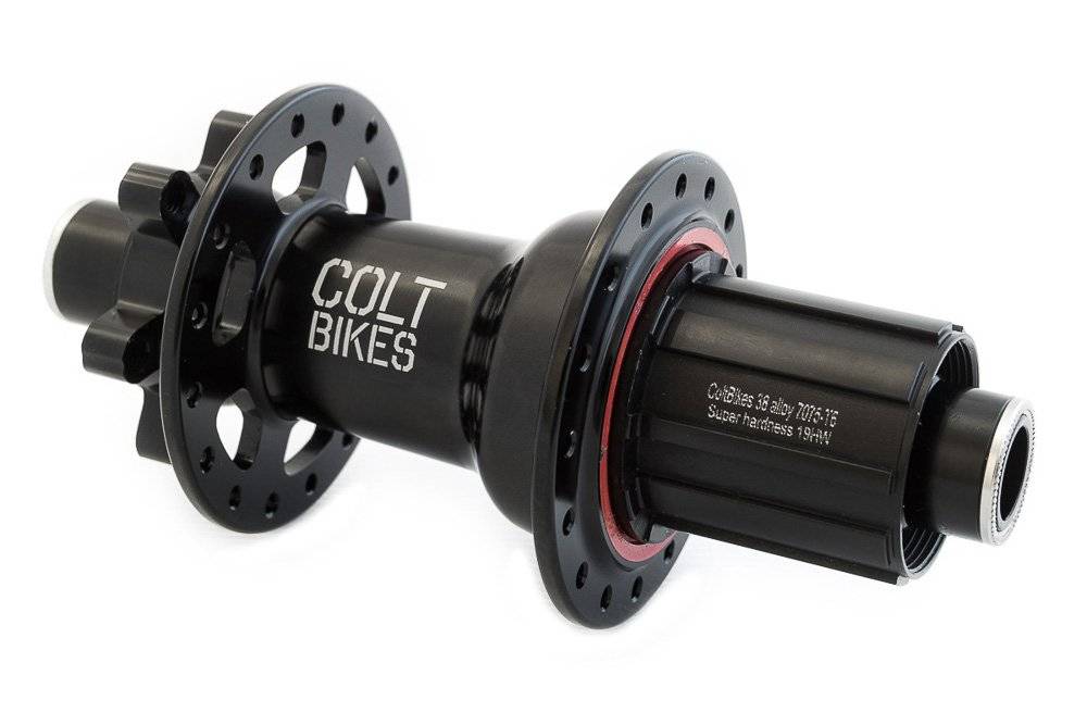 Велосипедная втулка Colt Bikes, задняя, под кассету, 32h, чёрный, C-38RBX12, изображение  - НаВелосипеде.рф