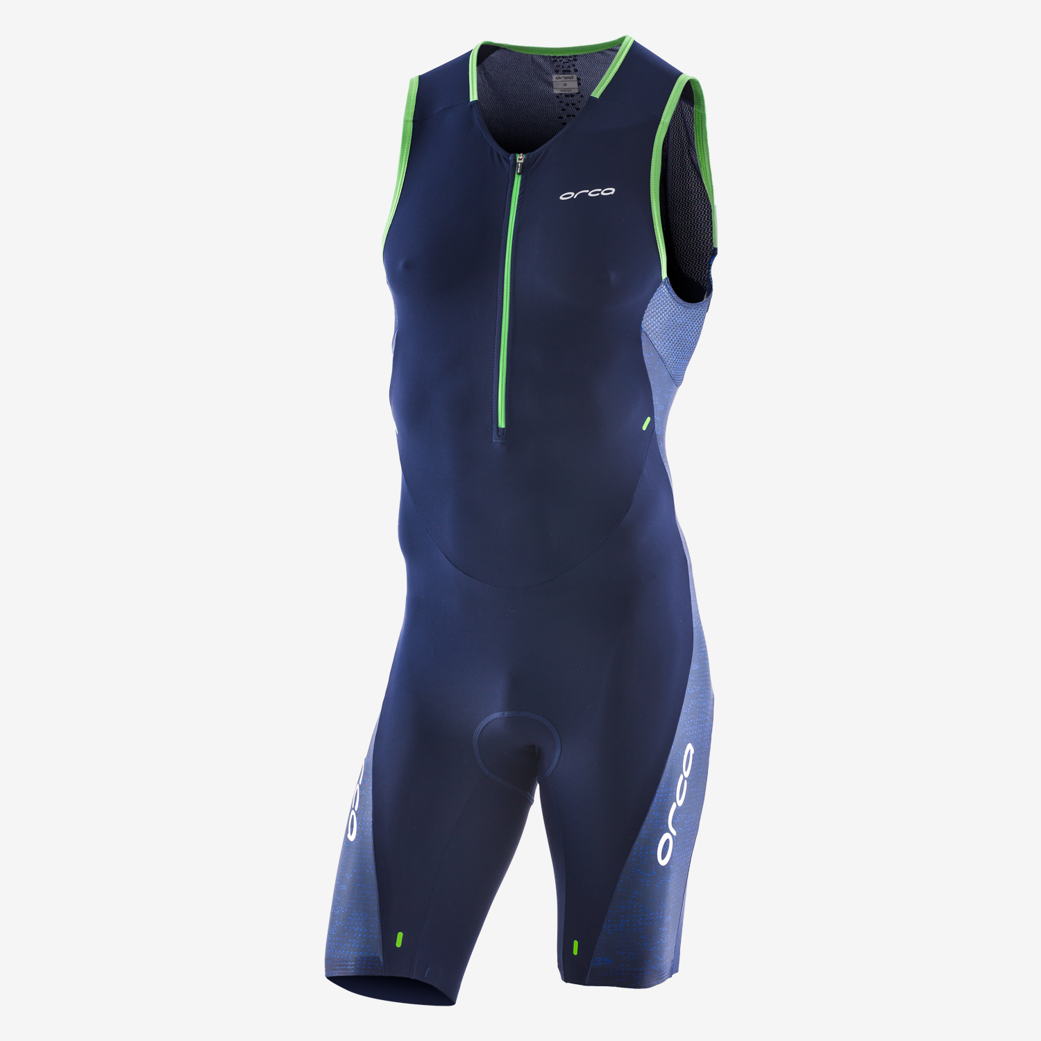 Велокомбинезон Orca 226 Kompress Race suit 2019, цвет: темно-синий/зеленый, JVD0, Вариант УТ-00129793: Размер: L, изображение  - НаВелосипеде.рф