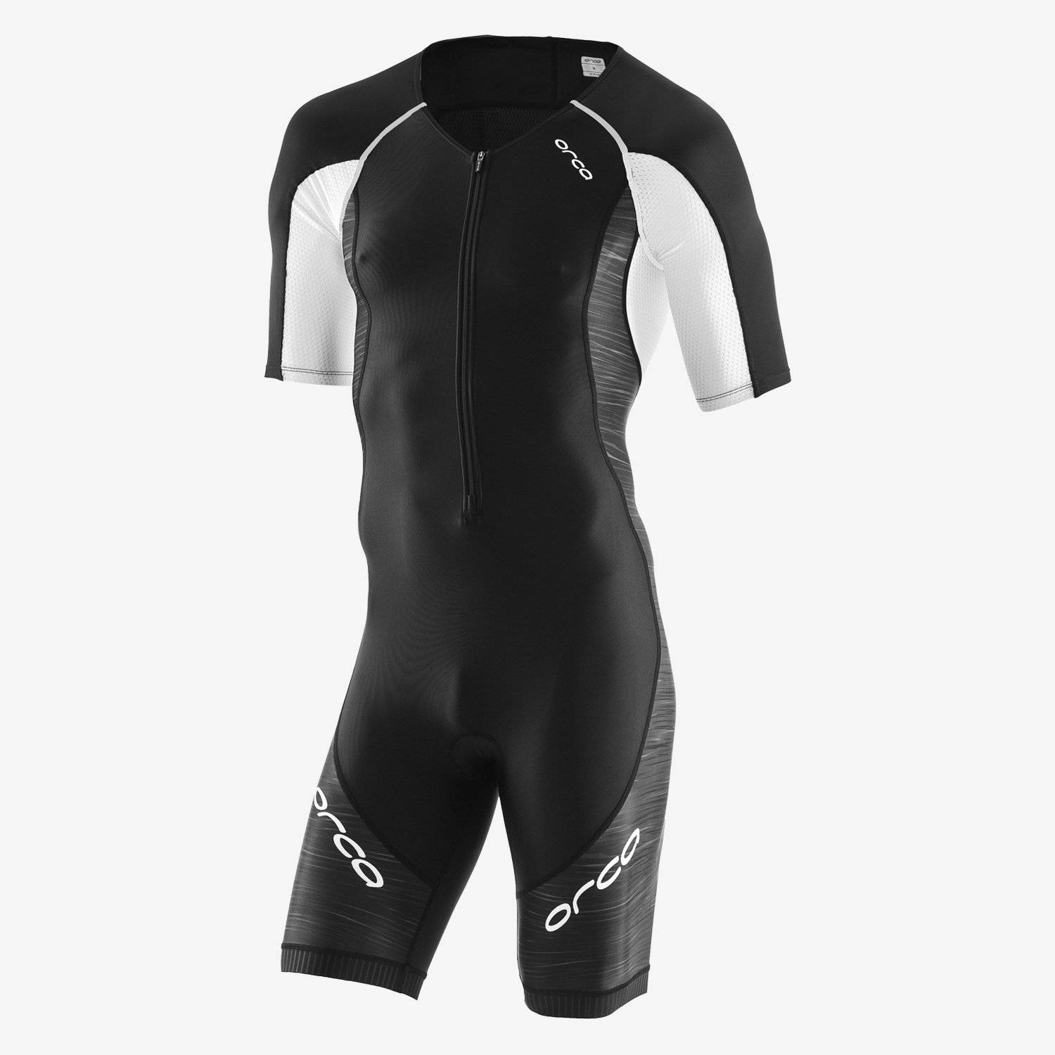 Велокомбинезон Orca Core Short Sleeve Race Suit 2019, цвет: черный/белый, JVC6, Вариант УТ-00129811: Размер: L, изображение  - НаВелосипеде.рф