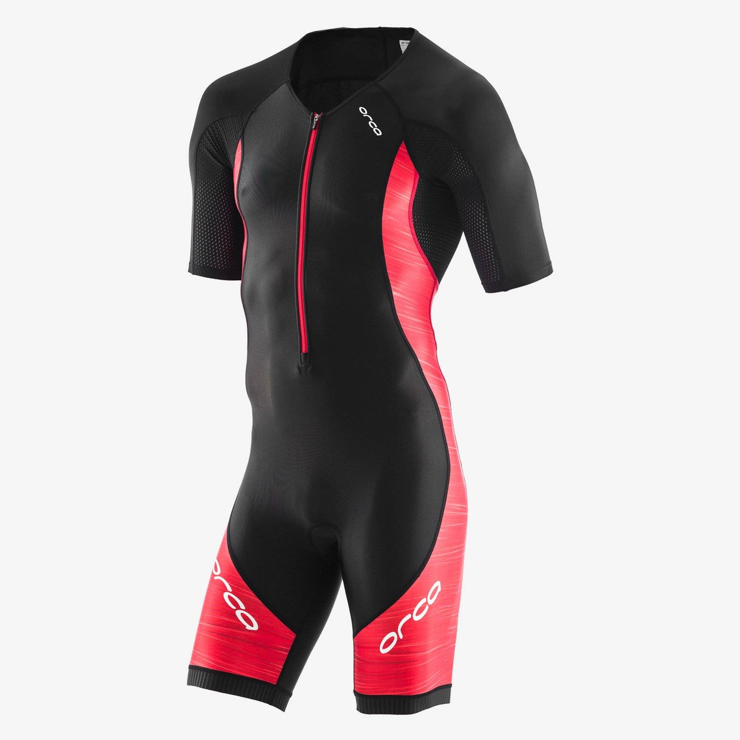 Велокомбинезон Orca Core Short Sleeve Race Suit 2019, цвет: черный/красный, JVC6, Вариант УТ-00130404: Размер: L, изображение  - НаВелосипеде.рф