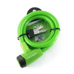 Велосипедный замок Vinca Sport, тросовый, на ключ, 12 х 1200мм, зеленые, 101.565 green, изображение  - НаВелосипеде.рф