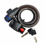 Велосипедный замок Vinca Sport, тросовый, на ключ, с креплением, 12 х 1000 мм, синий 101.533 blue, изображение  - НаВелосипеде.рф