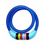 Велосипедный замок Vinca Sport, тросовый, кодовый, 12 х 650 мм, синий, 101.427 blue, изображение  - НаВелосипеде.рф