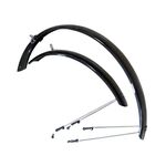 Крылья велосипедные SKS PET, 26", 60 мм, чёрные, с U-стойками, 6327 4724 29, изображение  - НаВелосипеде.рф