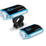 Фонарь передний Kross FLASH, 3 светодиода, черно-голубой,  T4COSLP0147BL, изображение  - НаВелосипеде.рф