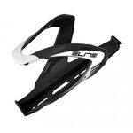 Флягодержатель Elite, Custom Race, fiberglass, черный глянец, логотип белый EL0061677, изображение  - НаВелосипеде.рф