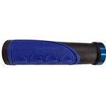 Грипсы велосипедные PROPALM, анатомические, 130мм, с 1 грипстопом, с заглушками, синие, HY-088EP1, изображение  - НаВелосипеде.рф