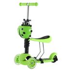 Самокат-трансформер Vinca Sport, четырехколесный, с регулируемой стойкой руля, возраст 3+,зелёный, до 40 кг, VSP 5 green, изображение  - НаВелосипеде.рф