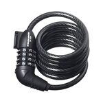 Велосипедный замок TRELOCK SK 205, тросовый, кодовый, 10 х 1500 мм, черный, уровень защиты: 2, 8002149, изображение  - НаВелосипеде.рф