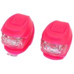 Комплект фонарей Vinca sport VL 267-2B, передние, 2 режима работы, розовый корпус, VL 267-2B pink, изображение  - НаВелосипеде.рф