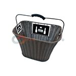 Велокорзина TBS, передняя, плетёная, коричневая, LX-142, изображение  - НаВелосипеде.рф