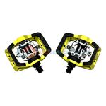 Педали велосипедные DMR V-Twin, алюминий, контактные, желтый, DMR-VTWIN-LL, изображение  - НаВелосипеде.рф