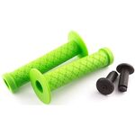 Ручки руля CLARK`S С100, BMX, 145мм, защита от проскальзывания, торцевой фиксатор, зеленые 3-404, изображение  - НаВелосипеде.рф