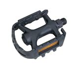 Педали WELLGO LU-945, MTB, пластик, ось из бористой стали, 9/16", с подшипниками, чёрные, LU-945, изображение  - НаВелосипеде.рф