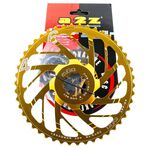 Звезда задняя A2Z для кассеты Shimano 11 скоростной, 46T, алюминий, золотистый, AD-46T-6, изображение  - НаВелосипеде.рф