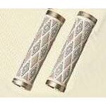 Ручки на руль для велосипеда TRIGRAM полиуретан G20W "ромбы" 129мм с 2 фиксаторами 6-547 , изображение  - НаВелосипеде.рф